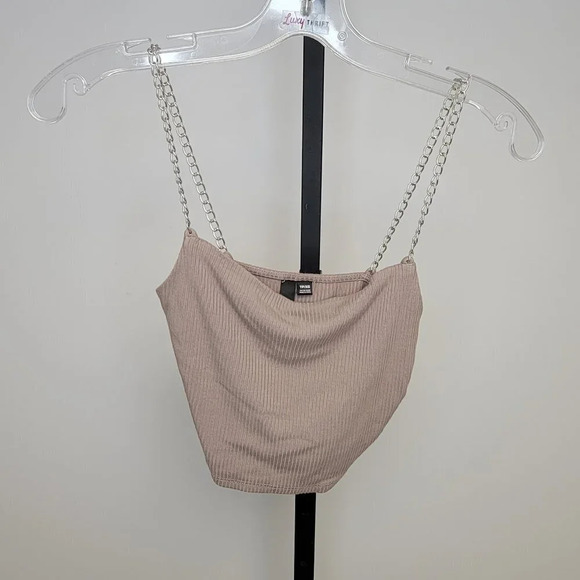 G Chain Strap Crop Tank - Picture 1 of 4